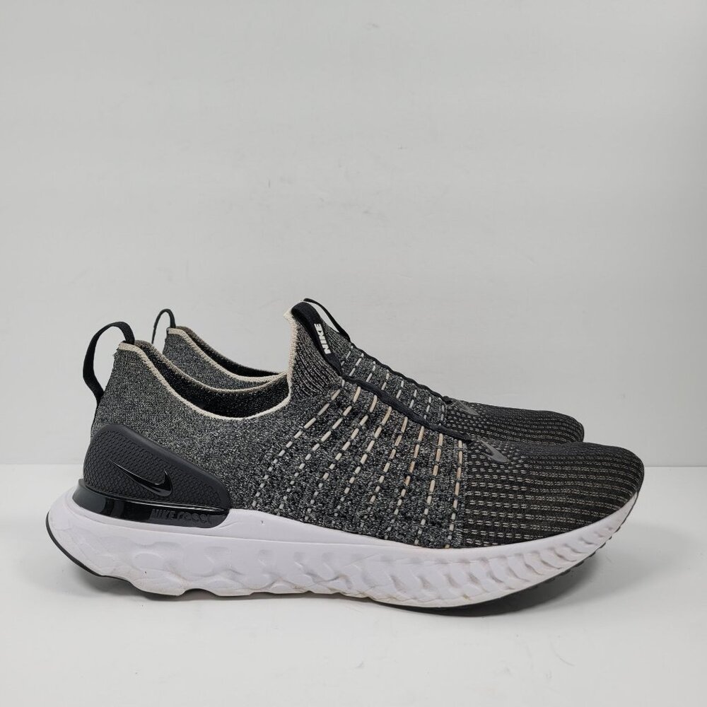 Nike React Phantom Flyknit 2 Men's Black Smoke Gray Shoes CJ0277-003 US Size 14